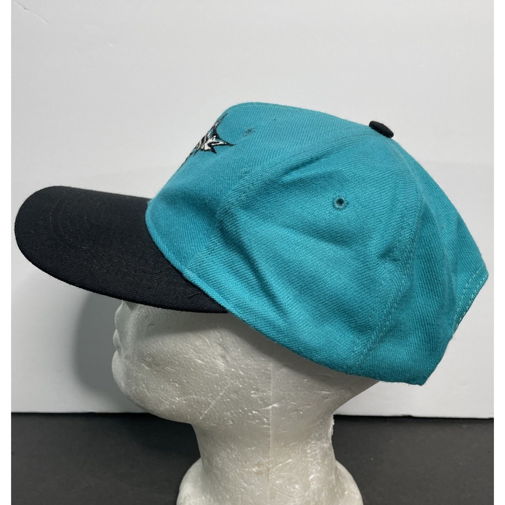 VTG 90s Florida Marlins Logo 7 Snapback Cap Hat Genuine Merchandise One Size Fit - Picture 2 of 9